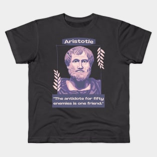 Aristotle Portrait and Quote Kids T-Shirt